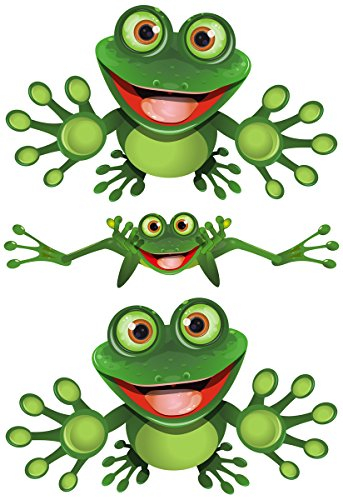 Funny Frog - Lustiger Frosch - Autoaufkleber - Funny Frog Set 01