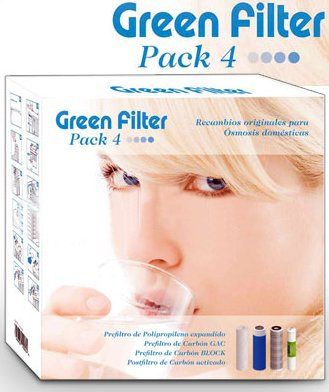 Set mit 4 Ersatzpatronen für Umkehrosmose