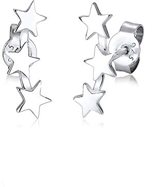 Elli Ohrringe Damen Ohrstecker Sterne Astro Look in 925 Sterling Silber