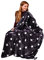 Pink Papaya Cashmere-Feeling Kuscheldecke flauschig XXL | Supersoft Stars Flanell Fleece Tagesdecke 200x150 | Decke schwarz/Weiss | Sofadecke | Wohndecke | Kuscheldecke warm mit Sternenmuster