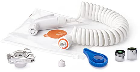 Doccetta Bagnetto Bambini | Hello Bear | Doccetta Multiuso Ideale per la pulizia di bambini e neonati | Si collega a Rubinetto | a Casa e in Viaggio con Adattatore da Viaggio Addy | Prodotto Italiano