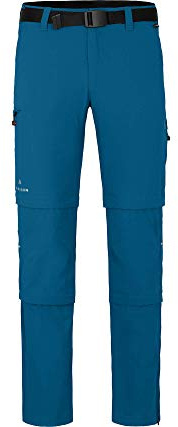 Bergson Queensland Doppel Zipp-Off mit T-Zipp | Herren Wanderhose, vielseitig, pflegeleicht, Blue Sapphire [307], 102 - Herren