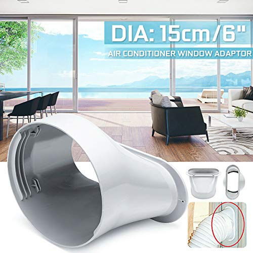 Auspuff Schlauch Für Fenster Adapter Anschluss Für Tragbare Klimaanlagen Kit Platte, 15cm 6'' Fenster Adapter PVC für Mobil Klimaanlagen Klimageräte Abluftschlauch