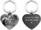 JSDDE Personalisiert Schlüsselanhänger mit Fotogravur Textgravur Puzzle Herz Anhänger mit Bild Personalisiertes Geschenk für Mama Papa Freund Freundin