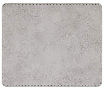 Mauspad Office PU Leder Mauspad,Gaming Mauspad für PC, Computer und Laptop 24 x 20 x 0,3 cm,Grau