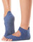 Toesox Half Toe Bellarina Yoga-Socken, Unisex für Erwachsene, Blau S