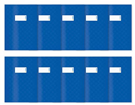 HERMA 20238 Heftumschläge A4 Bast Blau, 10 Stück, Hefthüllen mit Beschriftungsetikett und Baststruktur aus strapazierfähiger und abwischbarer Polypropylen-Folie, Heftschoner Set für Schulhefte, farbig