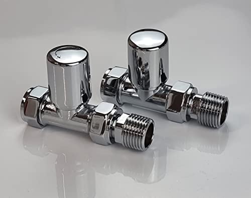 Manissa Milano - Válvulas de radiador Rectas cromadas para toallero, 15 mm