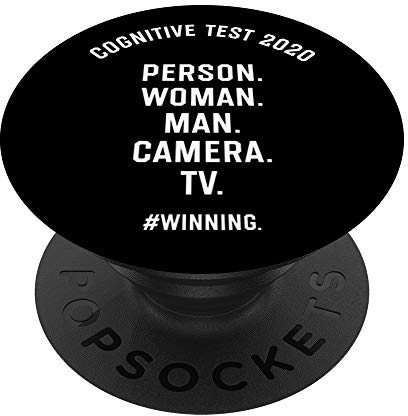 Person Frau Mann Kamera Tv Kognitive Test 2020 Lustige Trump - PopSockets Ausziehbarer Sockel und Griff für Smartphones und Tablets