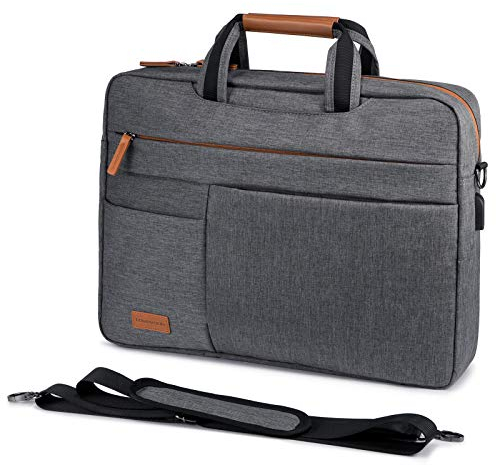 LOVEVOOK Laptop tasche 17-17.3 Zoll Notebook Tasche 17-17.3 Zoll Wasserdicht Aktentasche Herren Schultertasche Macbook Tasche Business Taschen Herren Grau