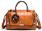 BUKESIYI Damen Tasche Umhängetasche Handtasche Frauen Klein Schultertasche Weekender Lack PU Leder DE77277 Braun V1
