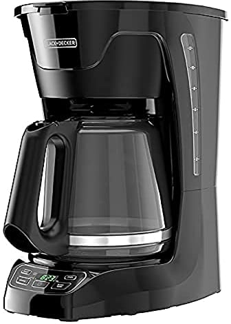 BLACK+DECKER 12-Cup Programmable Coffee Maker, Black