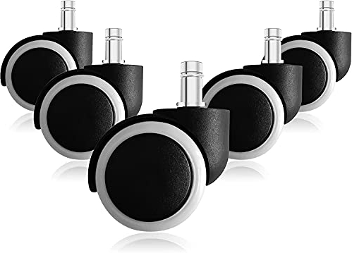 Namvo 5Pcs 10 x 22 mm Caster Wheels Replacement for Office Chair, Swivel Chair, Ultra Heavy Duty, Floor Protecting, Quiet Smooth on Floors
