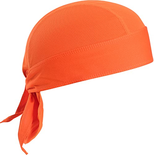 VIAUMBR Bandana Cap Unterm Radhelm Sommer Kopftücher Fahrrad Mütze Kopftuch Piraten Tücher Luftiger Stoff Für Schwimmen Joggen Laufen Wandern Berggehen Radfahren und Motorrad (Orange)