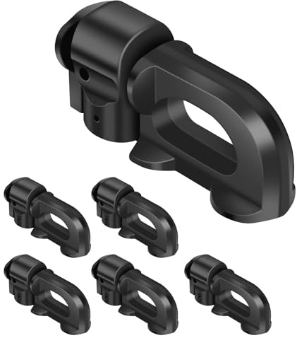 L-Track Lot de 6 raccords d'arrimage à Double Goujon | Utilisé avec Rail de Rail en L pour lit de Camion, contrôle de Cargaison de remorque, Pickup, Camping-Car, VTT, roulement en Acier Robuste de 2