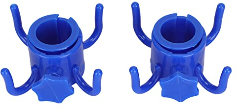 Atyhao Gancho para Paraguas, 2 Uds., Plástico, 4 Puntas, Toalla, Sombrero, Gafas de Sol, Sombrilla de Playa, Gancho Colgante, Colgador de Paraguas(Azul)