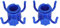 Atyhao Gancho para Paraguas, 2 Uds., Plástico, 4 Puntas, Toalla, Sombrero, Gafas de Sol, Sombrilla de Playa, Gancho Colgante, Colgador de Paraguas(Azul)