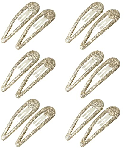 ZEVONDA Briller Clips à Pression pour Cheveux - Clips à Cheveux en Métal Coloré Paillettes Clips à Cheveux Barrettes Accessoires de Coiffure Filles Femmes, Or * 12