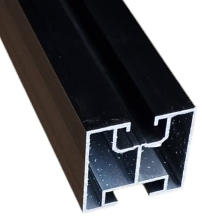 1X Aluprofil 40x40-2200 mm SchwarzTeile für Photovoltaikanlagen Solarmodul Halterung Photovoltaik Teile Unterstruktur Montageprofil