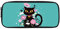 POLERO Trousse à crayons pour enfants, garçons et filles, fournitures scolaires, Fleur de chat noir, Taille unique, Cartable
