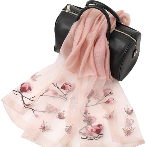 WEIGEER Silk Scarf Sciarpa da donna in seta Shawl Satin Natural Pure Hijab Thin Masks Silk Cloth Luxury Binder seta da donna muslin Lotus Beach Scarf