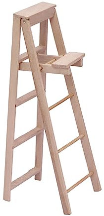 ibasenice Simulation Ladder Wood Step Ladder Set Accessories Mini House Wooden Ladders Wood Furniture Miniatures Table Top Decor Bonsai Decor Miniature Wooden Ladders Mini House Accessories