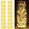 Maxee 16 Stück 3M Warme LED Lichterkette Batterie, Wasserdicht für DIY, Party, Stimmung Lichter, Weihnachtsdeko, Innen- und Außenbereich Deko, 4 Stück Quadratische + 12 Stück Flache Lichterkette