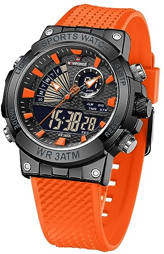 BY BENYAR Herren Analog Digital Sport Uhren Quarz Militär Wasserdicht Multifunktion Chronograph Silikonband Uhr