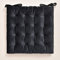 ROOM99 Nova Stuhlkisse 40 x 40 x 4,5cm Sitzkisse Sitzpolster mit bändern Zierkissen Stuhl Boden Bodenkissen Kissen Outdoor Indoor Wohnzimmer Velvet Samt Schwarz,1 Stück