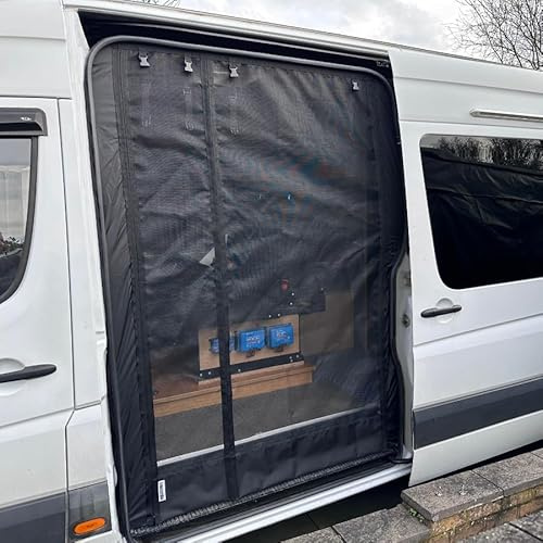NOZONE.UK NOZONE Insect/Mosquito/Fly Screens for vans (OPTION 6: SPRINTER HIGH/X-HIGH (UK left sliding door RHD) - Suits Mercedes Sprinter / Volkswagen Crafter / MAN TGE (2006+))