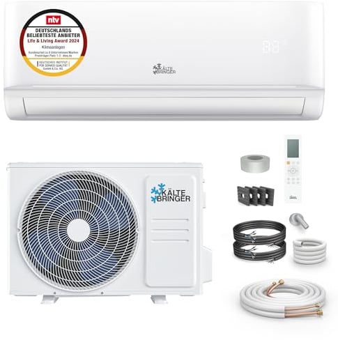 Kältebringer Split Climatiseur - 18000 BTU - 5,3 kW - Avec fonction chauffage, WiFi et App - très silencieux & économe en énergie - Marque de qualité Allemande