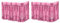 sourcing map 2 pezzi 73 x 274 cm rosa metallizzato frangia gonna tavolo per tavoli rettangolari orpelli sfondo tenda per matrimoni, feste di compleanno decorazione