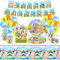 Birthday Party Decorations, 60PCS Theme Birthday Party Supplies, Birthday Decorations Set include Banner Latex Balloons Tellers Cups Tablecloth for Children's Birthday Decorations Boys Girls