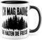 Förster Tasse mit Spruch - Geschenk Ich mag Bäume die halten die Fresse - Kaffeetasse aus Keramik 330ml - Geschenkidee Waldwirtschaft Wald Baum Forst Forstwirtschaft Kaffee-Becher