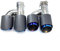 DZSQTUND Auspuffblenden 1 Paar H Style Matt Carbon Fiber + Edelstahl Universal Dual Auspuffrohr Blau Ende Schwanz Spitze Quad Schalldämpfer Auspuff Blende(63MM IN-76MM Out)