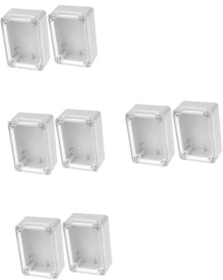 Gatuida 4sets Outdoor Electrical Boxes Abs Project Enclosure Box Waterproof Storage for Alarm Systems 2pcs*4
