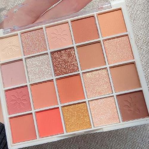 EONFAVE 20 Farben Lidschatten Palette, Matte and Glitter Eyeshadow Palette, Shimmer Soft Smooth Eyeshadow Make Up, Highly Pigmented, Feines Pulver, für Urlaubs und Alltags Make Up, Mixable