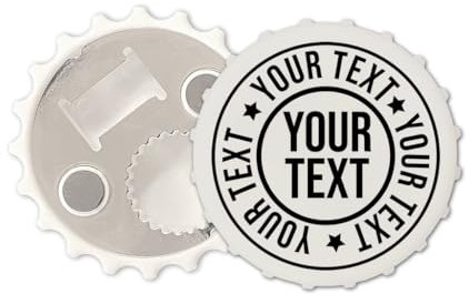 Personalised Custom Magnetic Bottle Cap Opener Fridge Magnet Any Text/Image 3D UV Printed