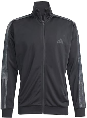 adidas Men's CAMO Track TOP, Black/Multicolor, 3XL