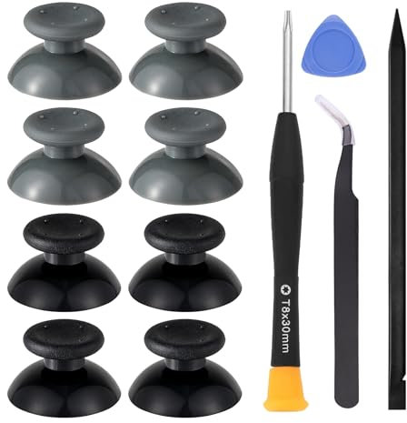 Ikpek 8 Pcs Replacement Thumbsticks for Xbox 360 Controller, Plastic Thumb Stick Joystick Grip Replacement for Xbox 360 Controller Accessories
