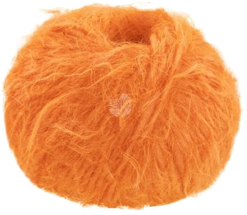 LANA GROSSA Basta| Garn im Fake Fur Look, locker verzwirnt, Franseneffekt& Merinofasern | Handstrickgarn, 50% Schurwolle & 50% Polyamid | 50g Wolle zum Stricken& Häkeln | 100m Garn FB 28