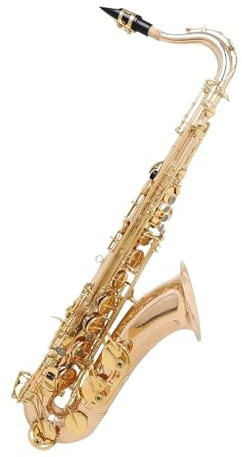 Saxophone Tenor Saxophone Rose Gold Brass Gold Lacquer B Key Includes Case Cleaning Cloth Reed Accessories