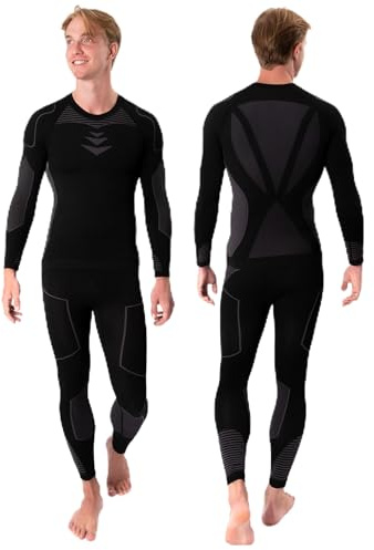 Occulto Herren Skiunterwäsche Set Thermoshirt & Thermounterhose (Modell: James), Thermounterwäsche Herren