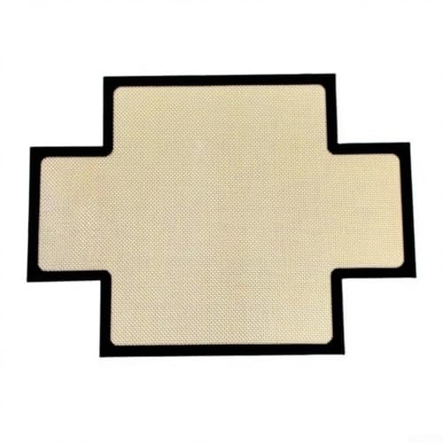 babominimer Silikon-Backmatte für Kreuzbrötchen, Toast und Brot, 36 x 26,5 cm, Ofen-Backmatte, nicht flexibles Küchenwerkzeug, kompatibel mit Standard-Backen (schwarz, 27 x 37 cm)