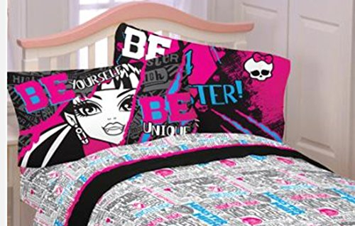 Monster High Ghoulie Gang Polyester-Bettlaken-Set