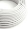 creative cables - Cavo Elettrico Rotondo Rivestito in Tessuto Effetto Seta Tinta Unita Bianco RM01-10 Metri, 3x0.75