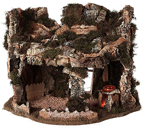 Holyart Grotte für Krippe Feuer und Amphore 40x58x38cm