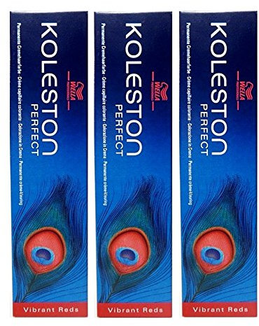 Wella Koleston Perfect 6/45 dunkelblond rot-mahagoni 3 x 60 ml Vibrant Reds Haarfarbe KP
