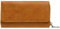 Caspar GB412 langer Damen Vintage Geldbeutel mit umlaufendem Reißverschluss, Farbe:cognac, Größe:One Size