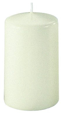 1 Stumpenkerze Kerze 130 x 70mm selbstverlöschend Safe Candle, Farbe:wollweiß